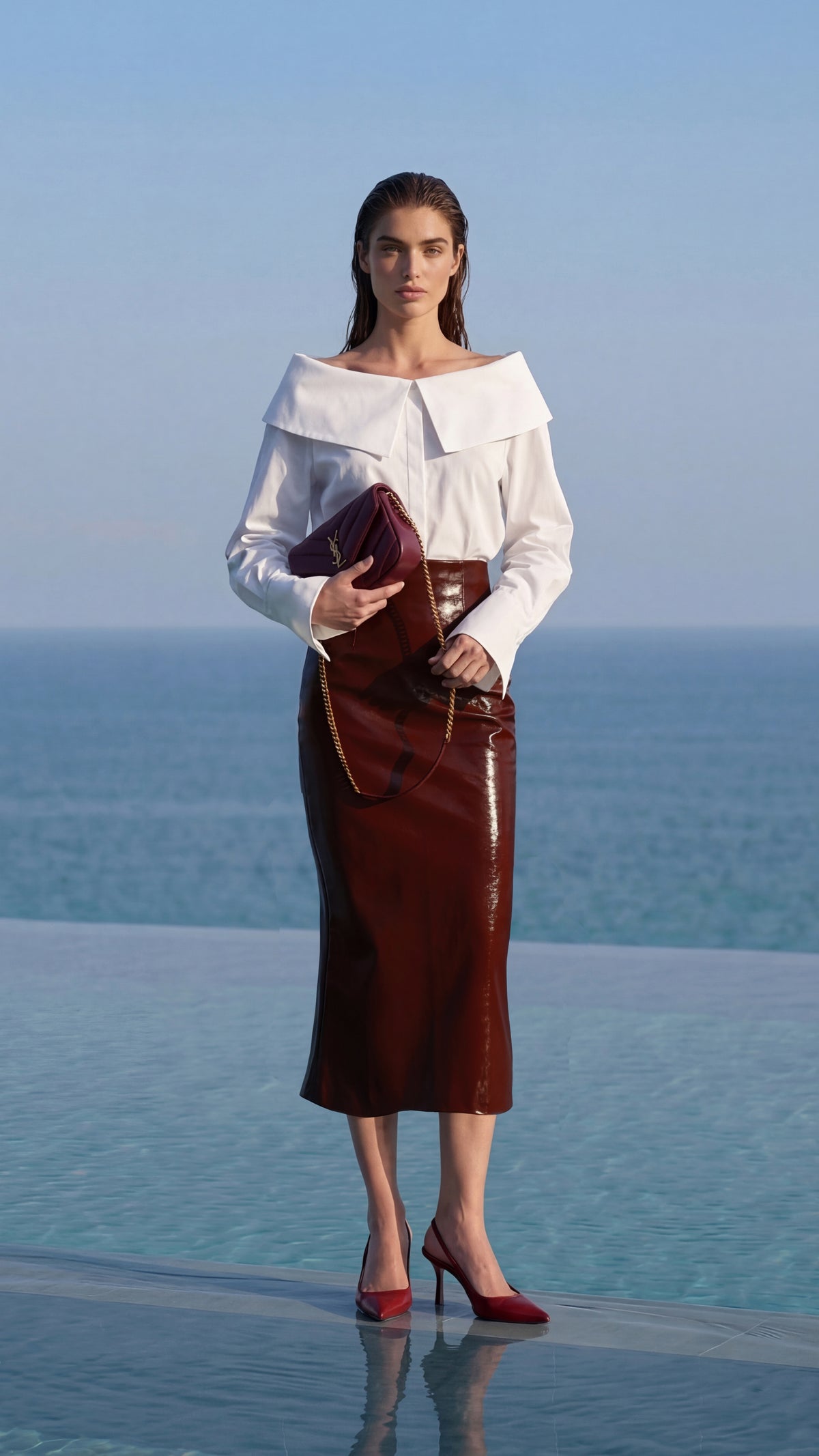 VEGAN LEATHER SKIRT ISCHIA